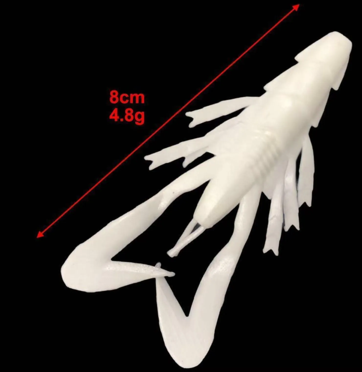 15pcs 8cm Fishing Soft Plastic Yabbie Lure Tackle Special W 10Jig heads