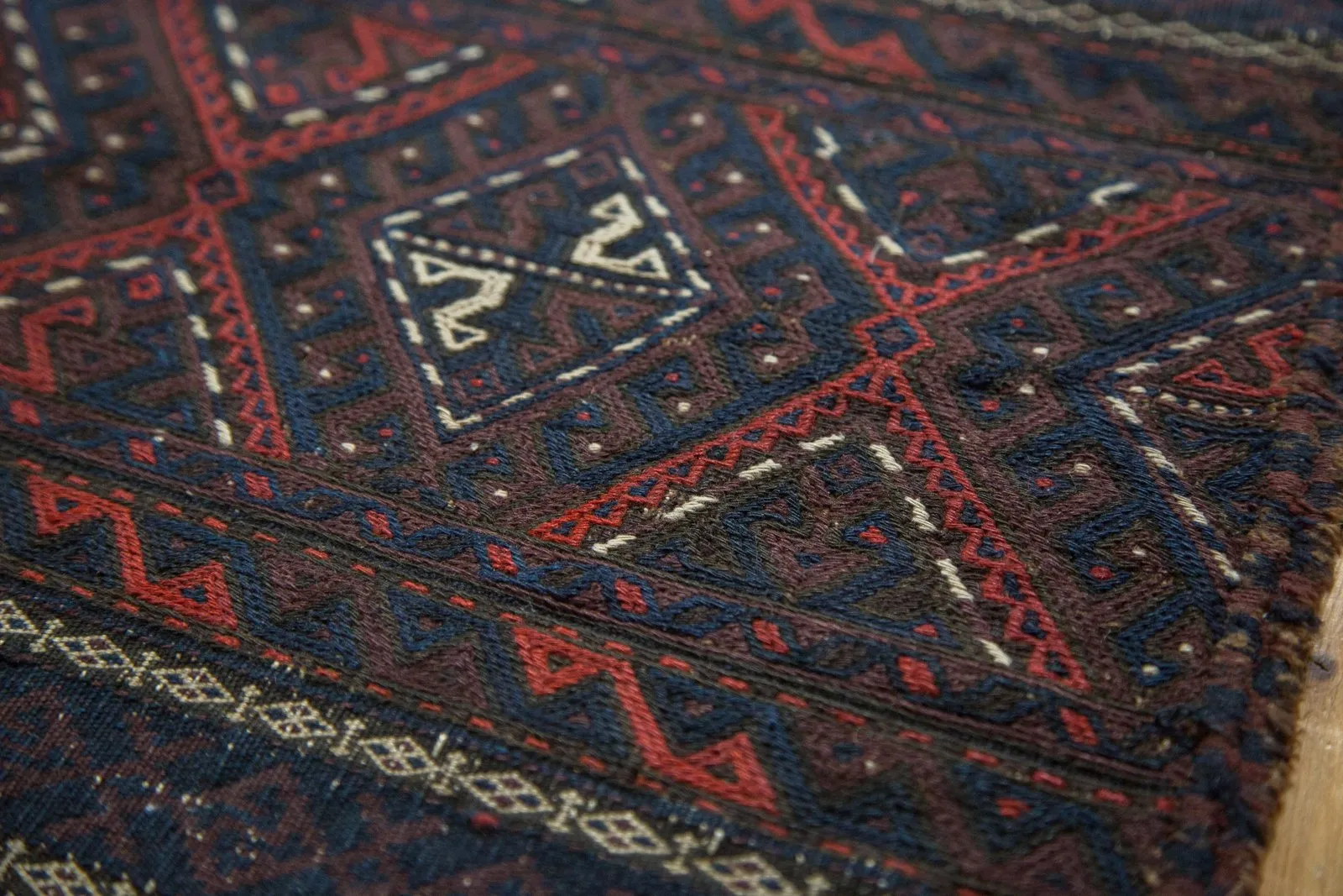 1.5x10.5 Antique Belouch Soumac Rug Runner