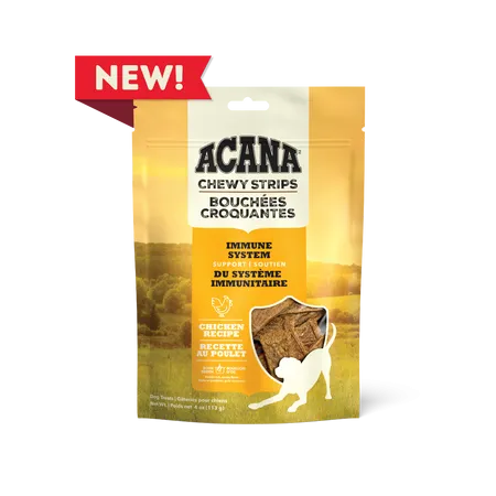 Acana Chewy Strips Immune System Support Chicken Recipe Dog Treats