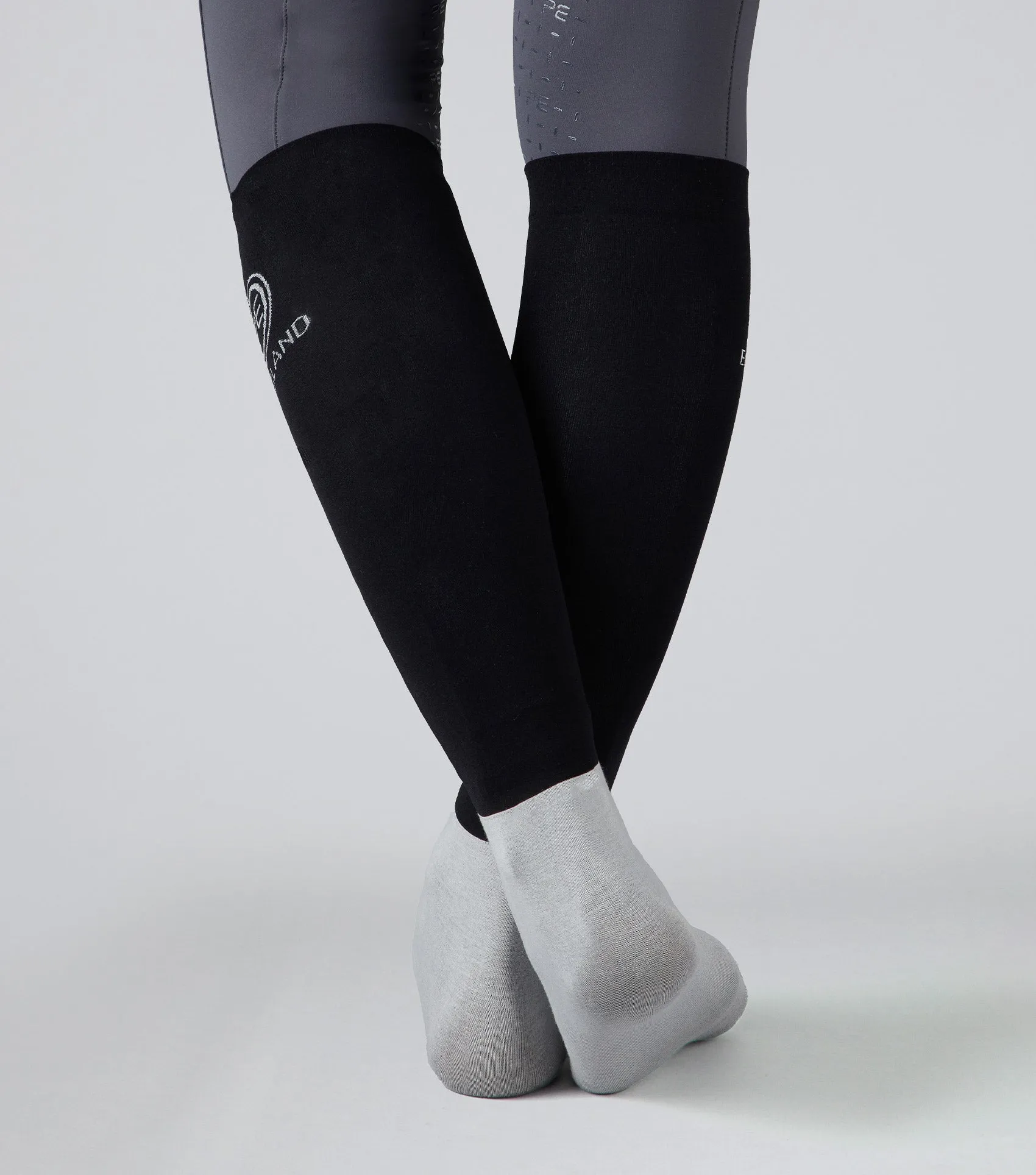 Adults Summer Thin Riding Socks (2 Pairs) Black & Grey