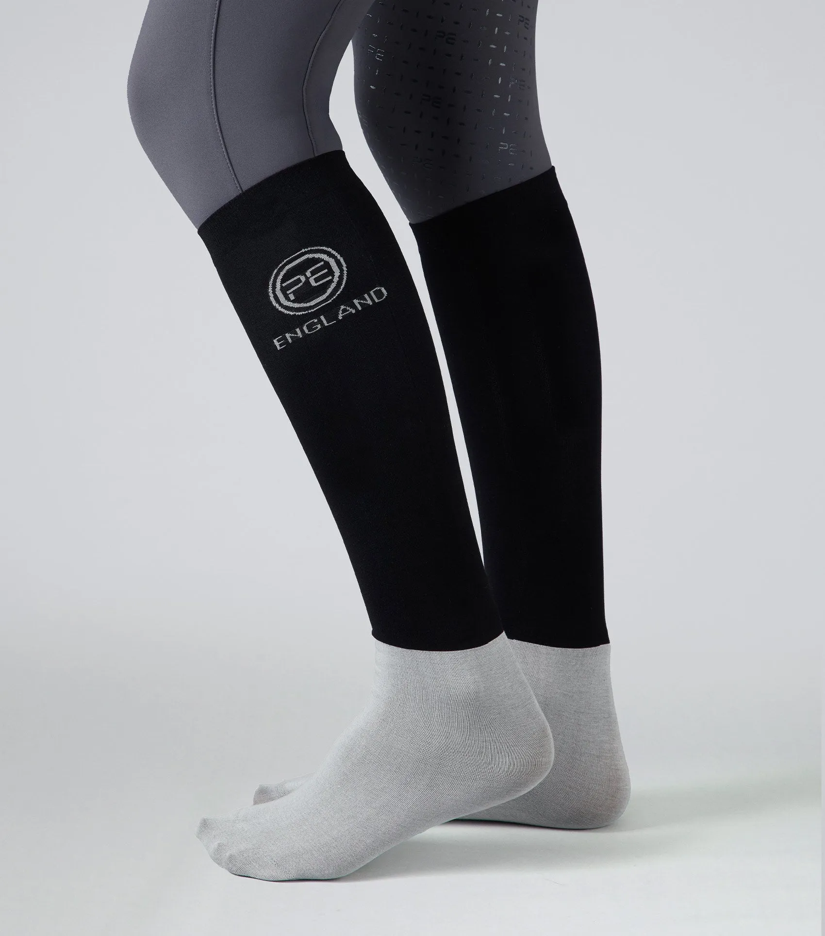 Adults Summer Thin Riding Socks (2 Pairs) Black & Grey