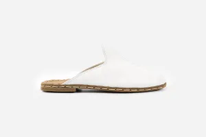 Arctic White Handmade Leather Slippers (Men's)