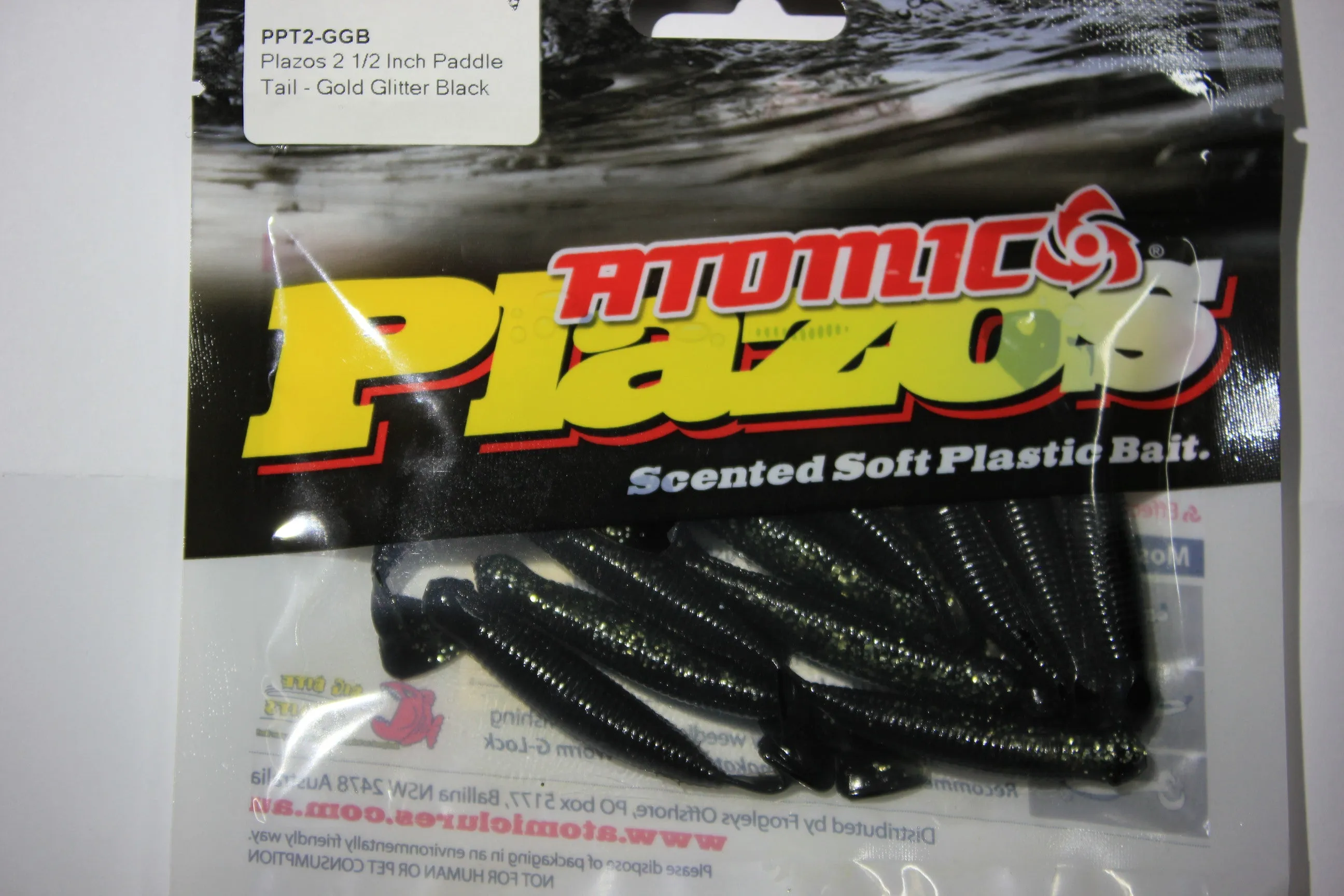 Atomic Plazos Scented Soft Plastic Bait 2 1/2" and 3 1/4" Paddle Tail