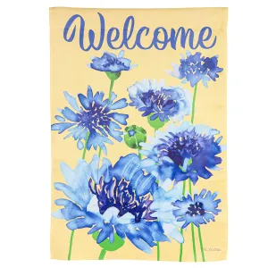 Bachelor Button Suede House Flag,13s11709
