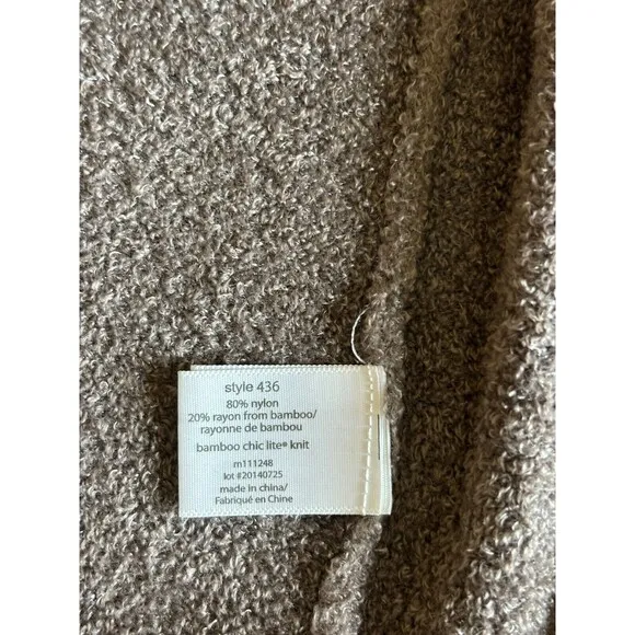 Barefoot Dreams Bamboo Chic Lite Waterfall Asymmetrical Open Front Cardigan L/XL