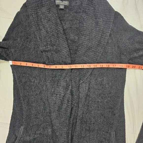 Barefoot Dreams Black‎ Cozy Chic Lite  Long Cardigan Women's Size Large