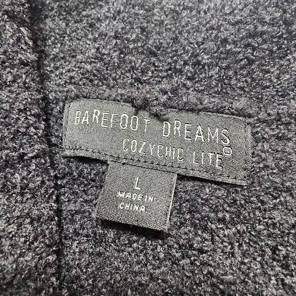 Barefoot Dreams Black‎ Cozy Chic Lite  Long Cardigan Women's Size Large