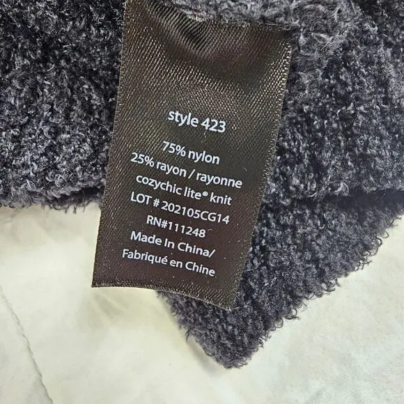 Barefoot Dreams Black‎ Cozy Chic Lite  Long Cardigan Women's Size Large