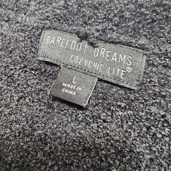 Barefoot Dreams Black‎ Cozy Chic Lite  Long Cardigan Women's Size Large