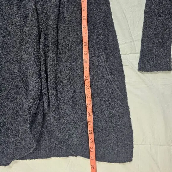 Barefoot Dreams Black‎ Cozy Chic Lite  Long Cardigan Women's Size Large