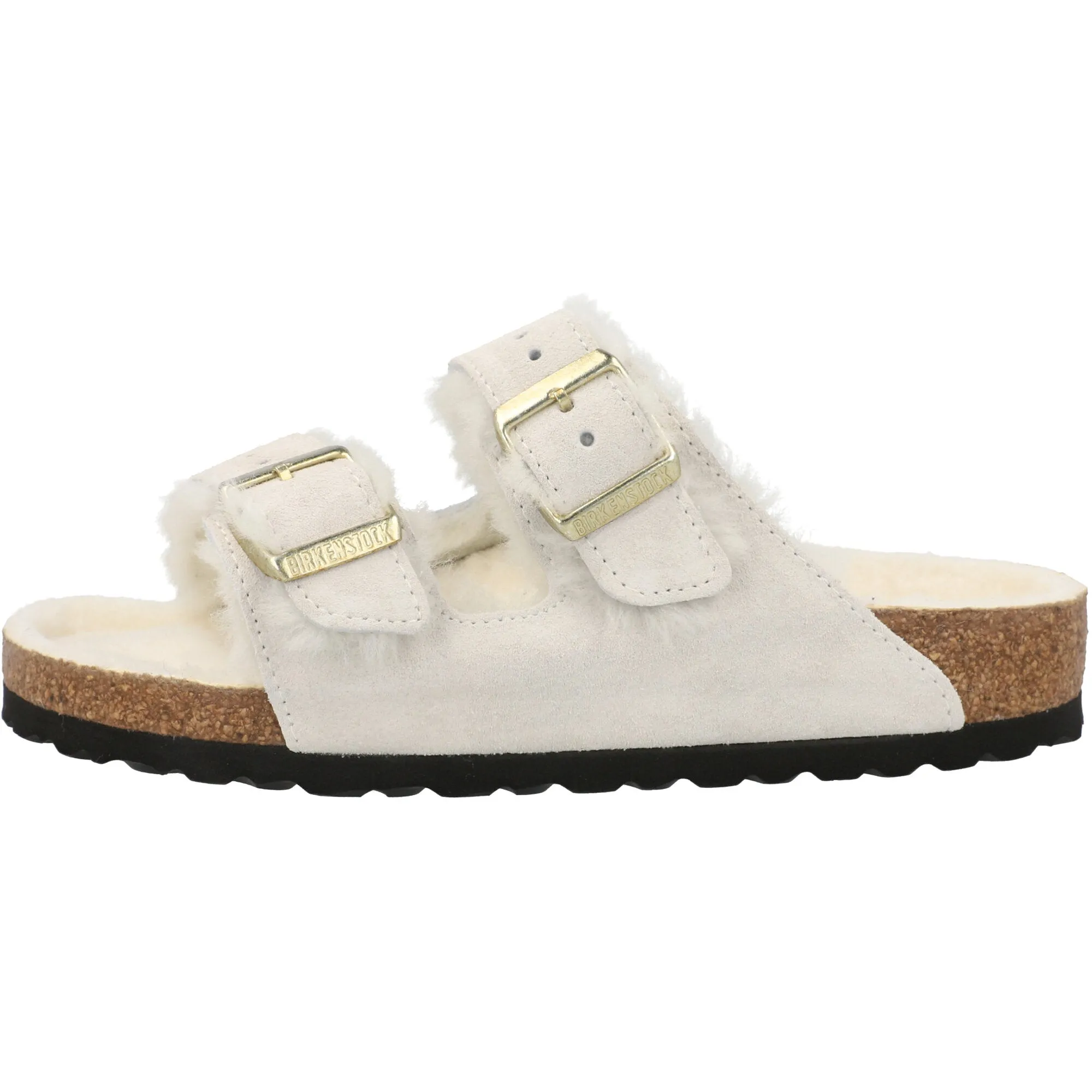 Birkenstock Arizona Shearling Sandals Antique White