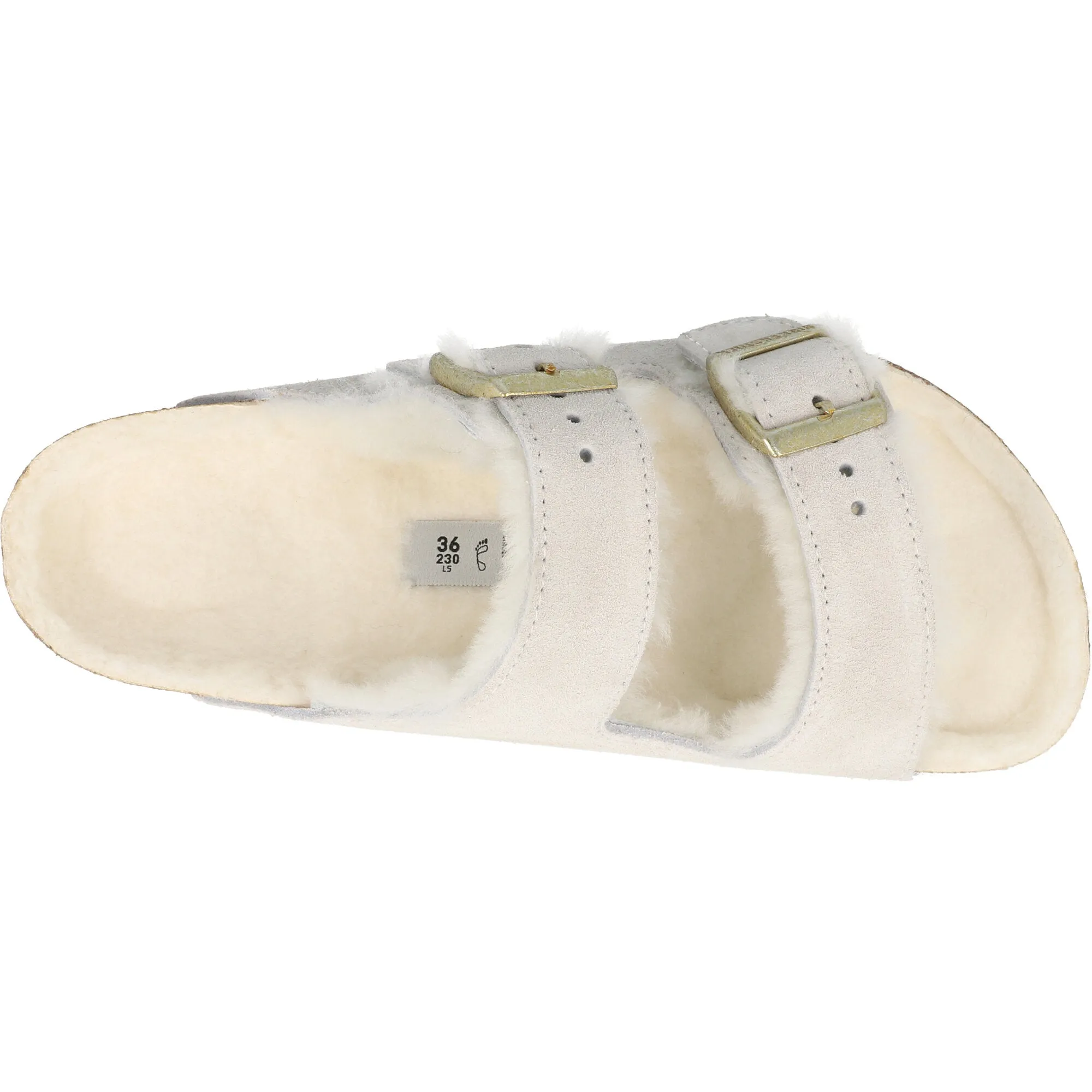 Birkenstock Arizona Shearling Sandals Antique White