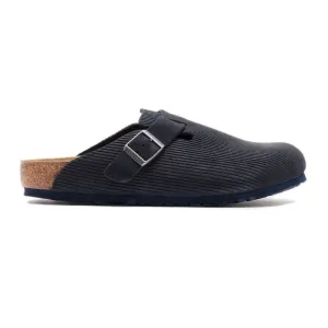 Birkenstock Boston BS Suede Leather Embossed Unisex Slippers Sandals