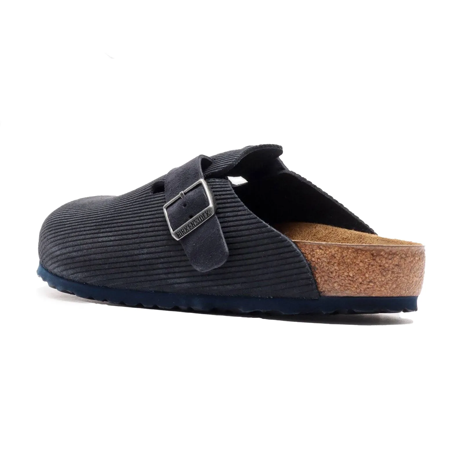 Birkenstock Boston BS Suede Leather Embossed Unisex Slippers Sandals