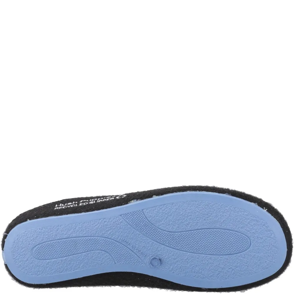 Black/Purple Mens Recycled Good Slippers