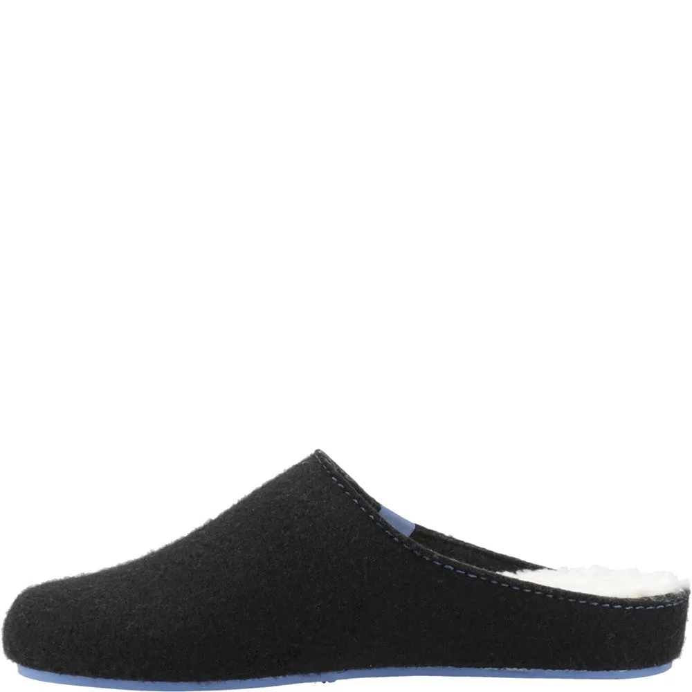 Black/Purple Mens Recycled Good Slippers