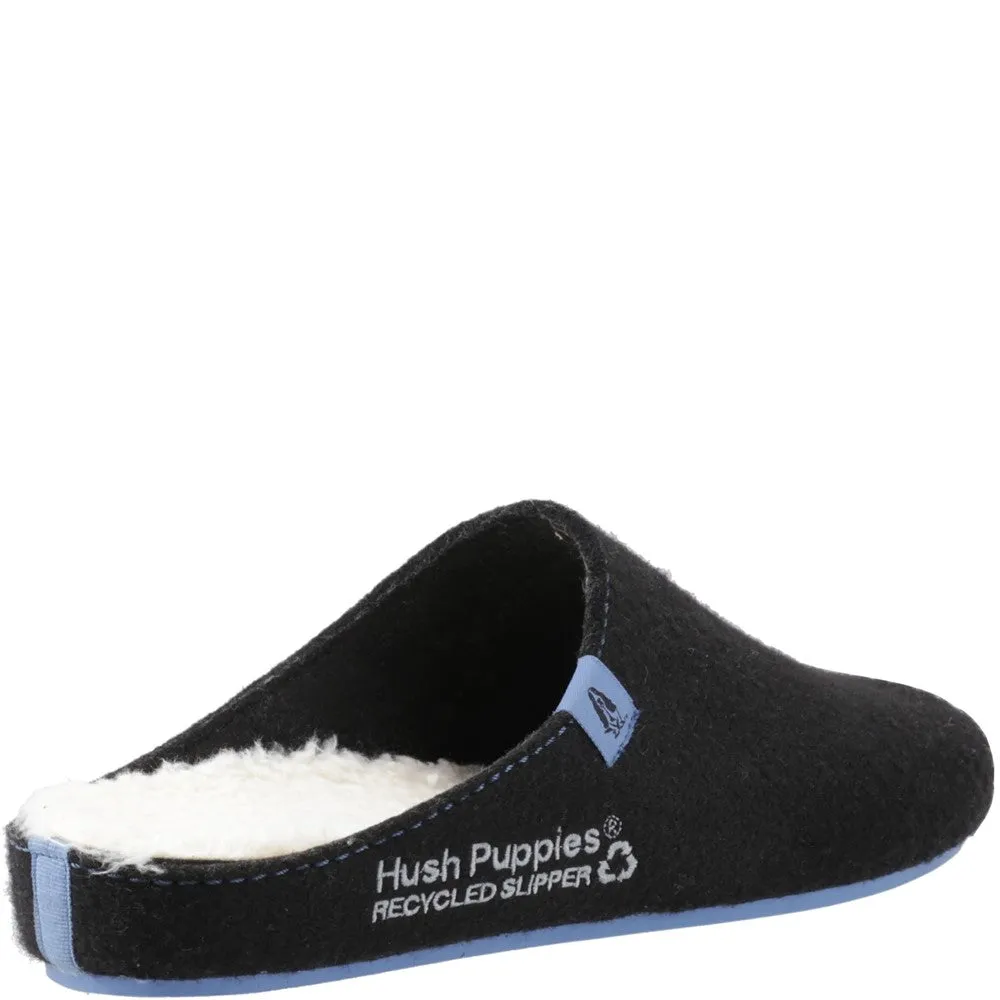 Black/Purple Mens Recycled Good Slippers