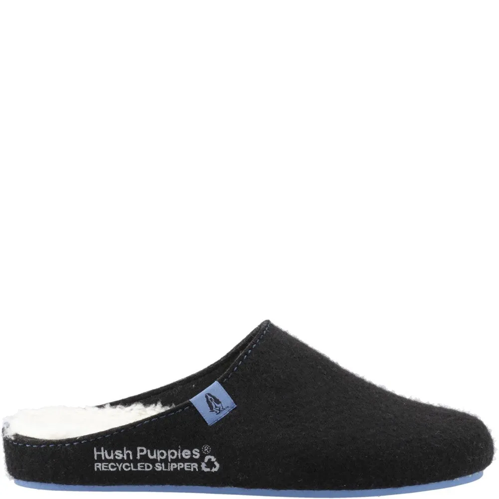 Black/Purple Mens Recycled Good Slippers