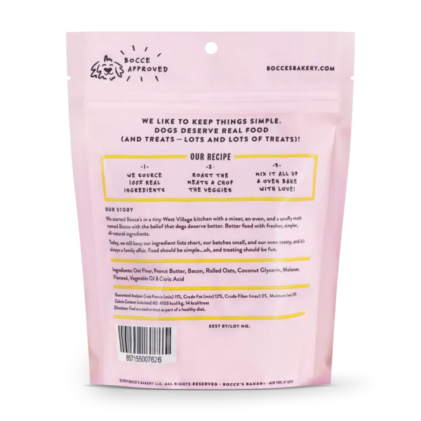 Bocce's Bakery Bac N' Nutty Soft & Chewy Dog Treats