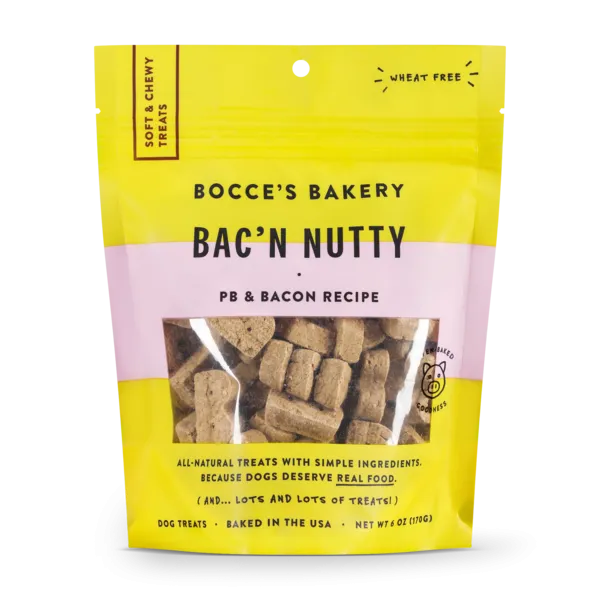 Bocce's Bakery Bac N' Nutty Soft & Chewy Dog Treats