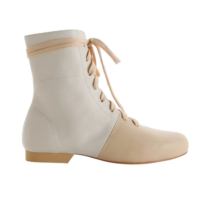 Booties / Beige & Cream