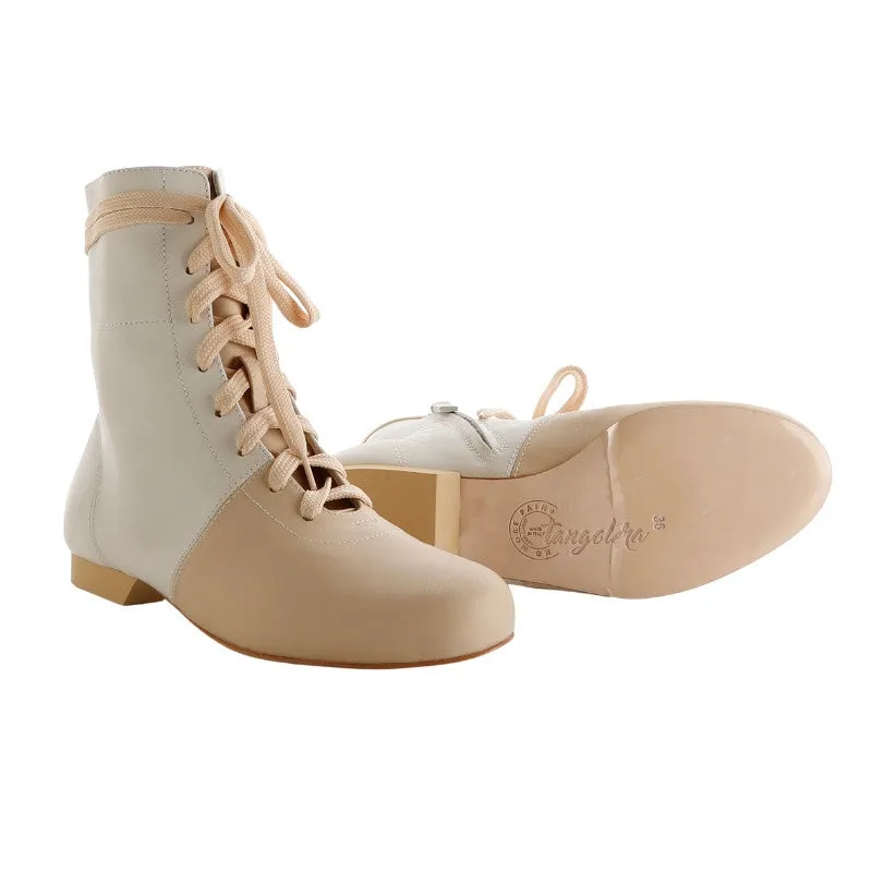 Booties / Beige & Cream