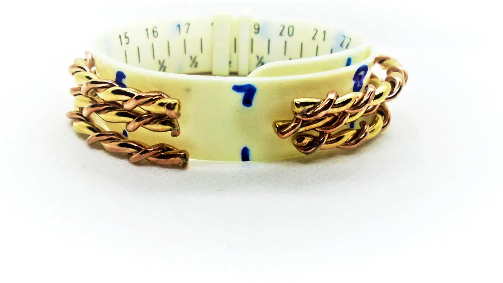 Brass-Copper Handmade Twisted Bracelet Cuff Stackable