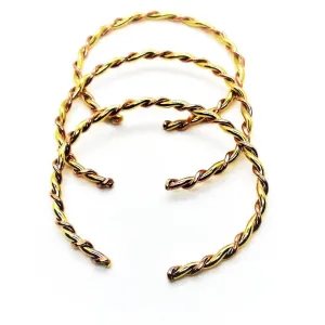 Brass-Copper Handmade Twisted Bracelet Cuff Stackable