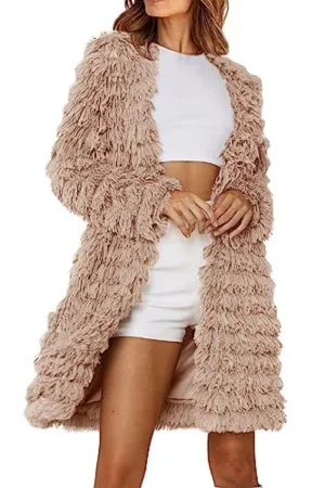 Breathlessly Yours Shaggy Open Front Cardigan