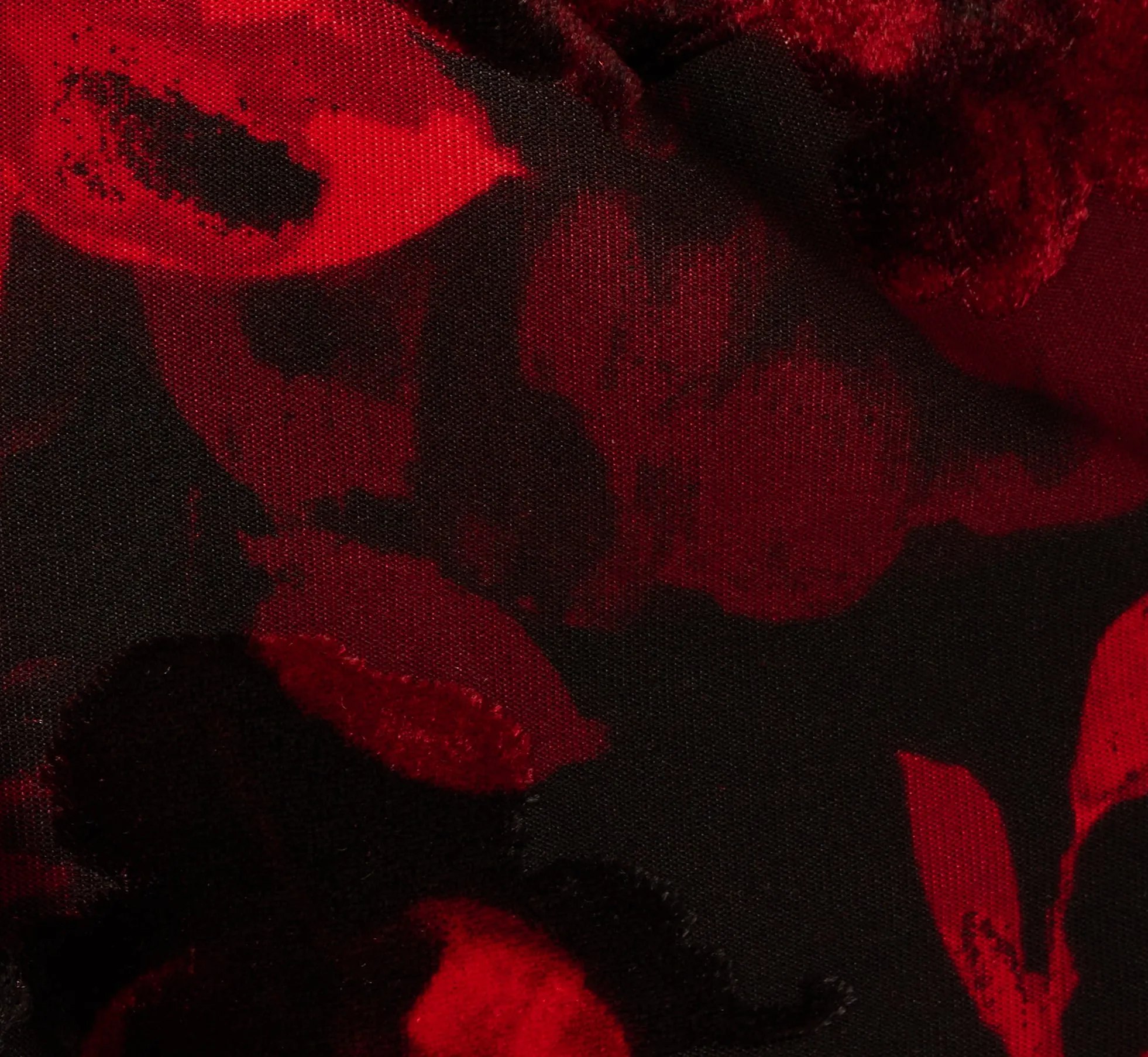 Burnout Velvet Sheath Dress In Black Red