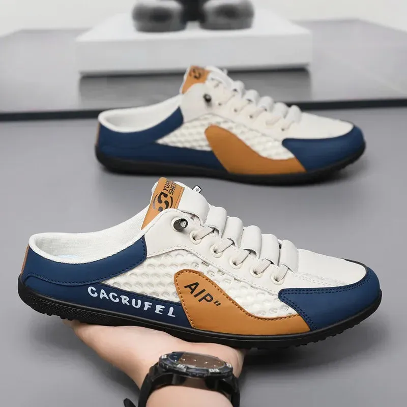 Cacrufel | Men's Stylish Summer Soft-Sole Slip-On Slippers - Casual Support Sneakers
