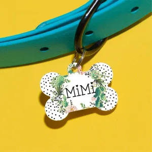 Cactus Floral Pet ID Tag