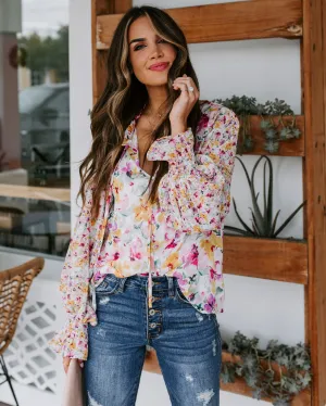 Cakewalk Floral Smocked Blouse
