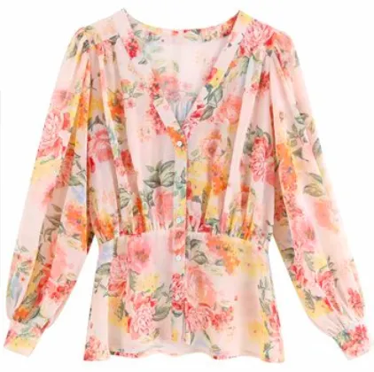 Cakewalk Floral Smocked Blouse