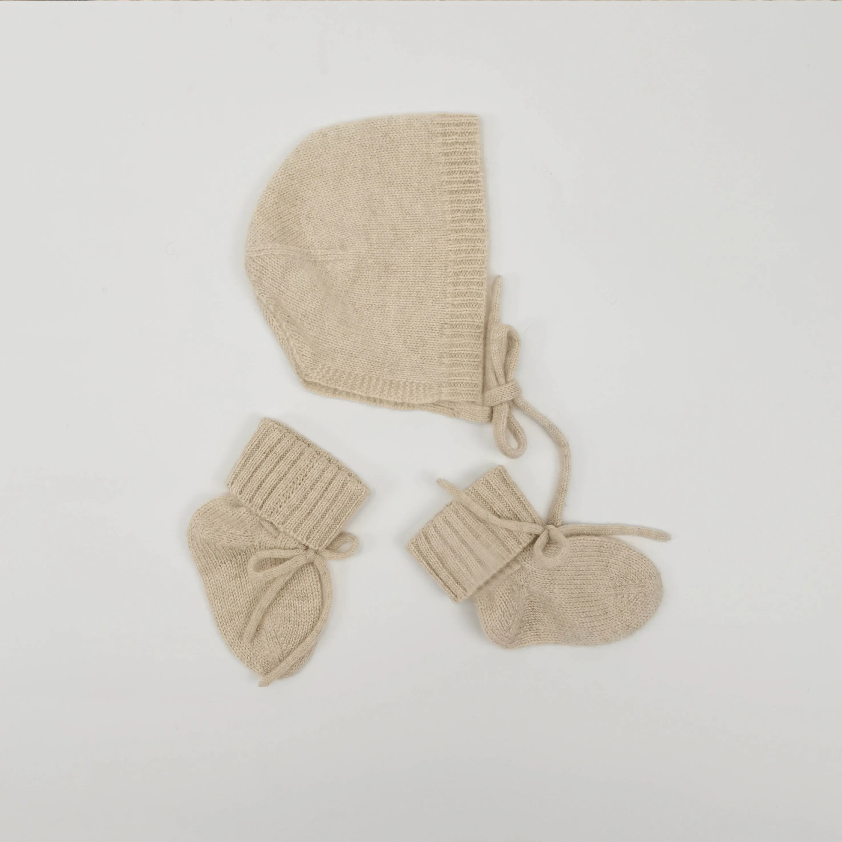 Cashmere Fine Knit Booties Apricot