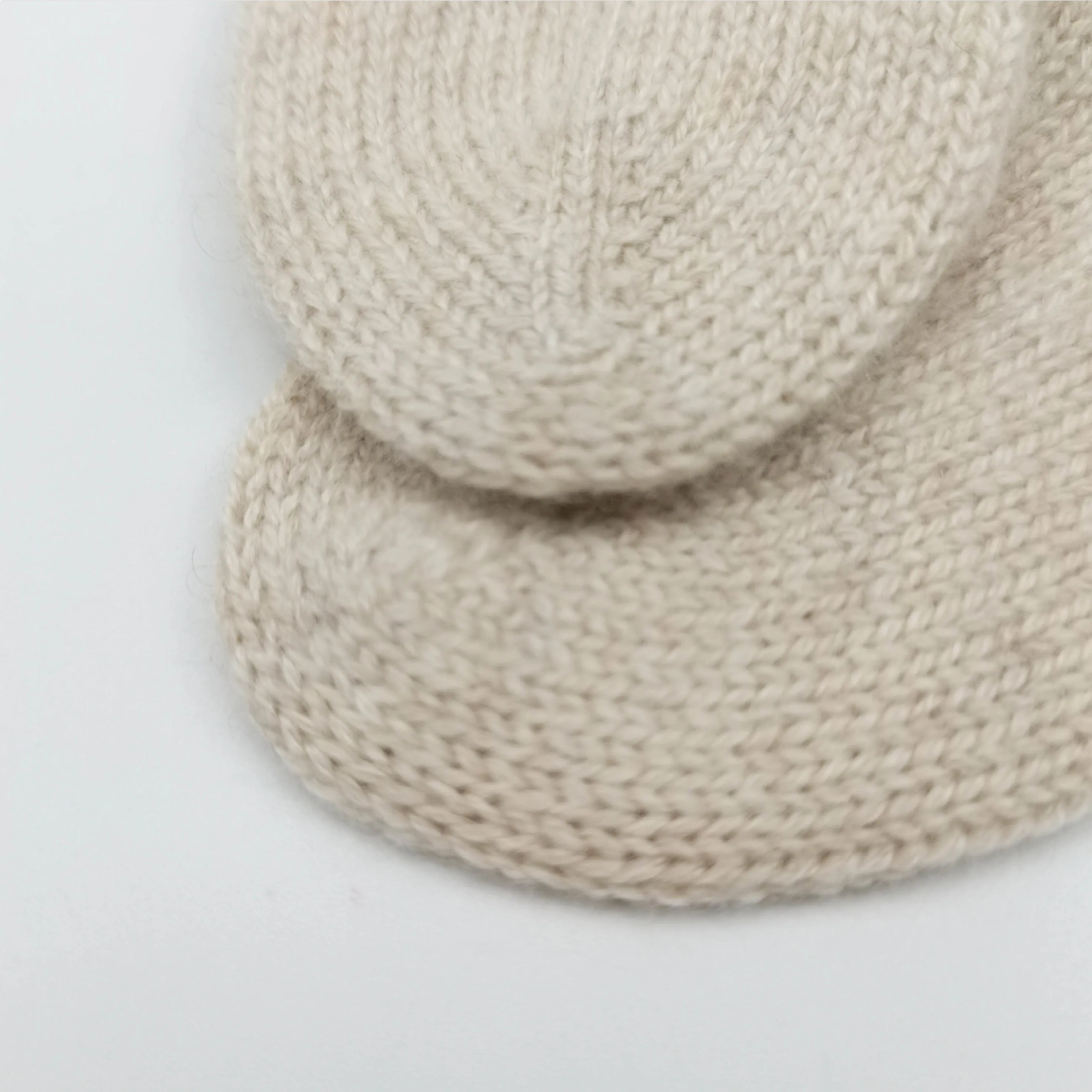 Cashmere Fine Knit Booties Apricot