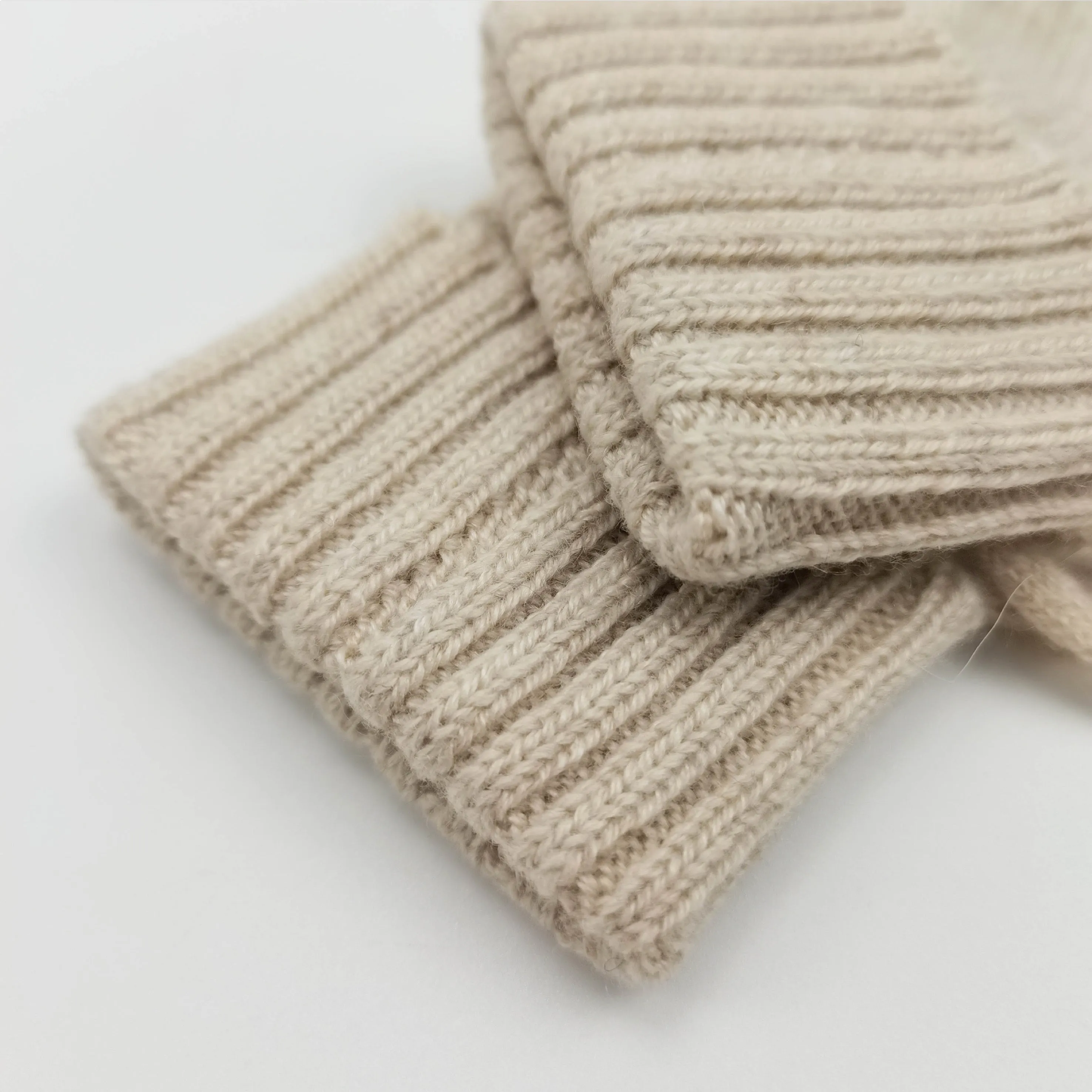Cashmere Fine Knit Booties Apricot