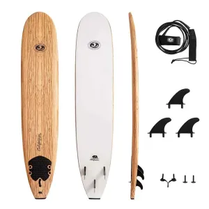 CBC 8ft Soft Surfboard - Wood Grain