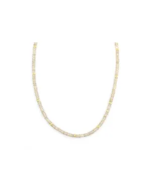 Champagne Zircon Rondelle Necklace