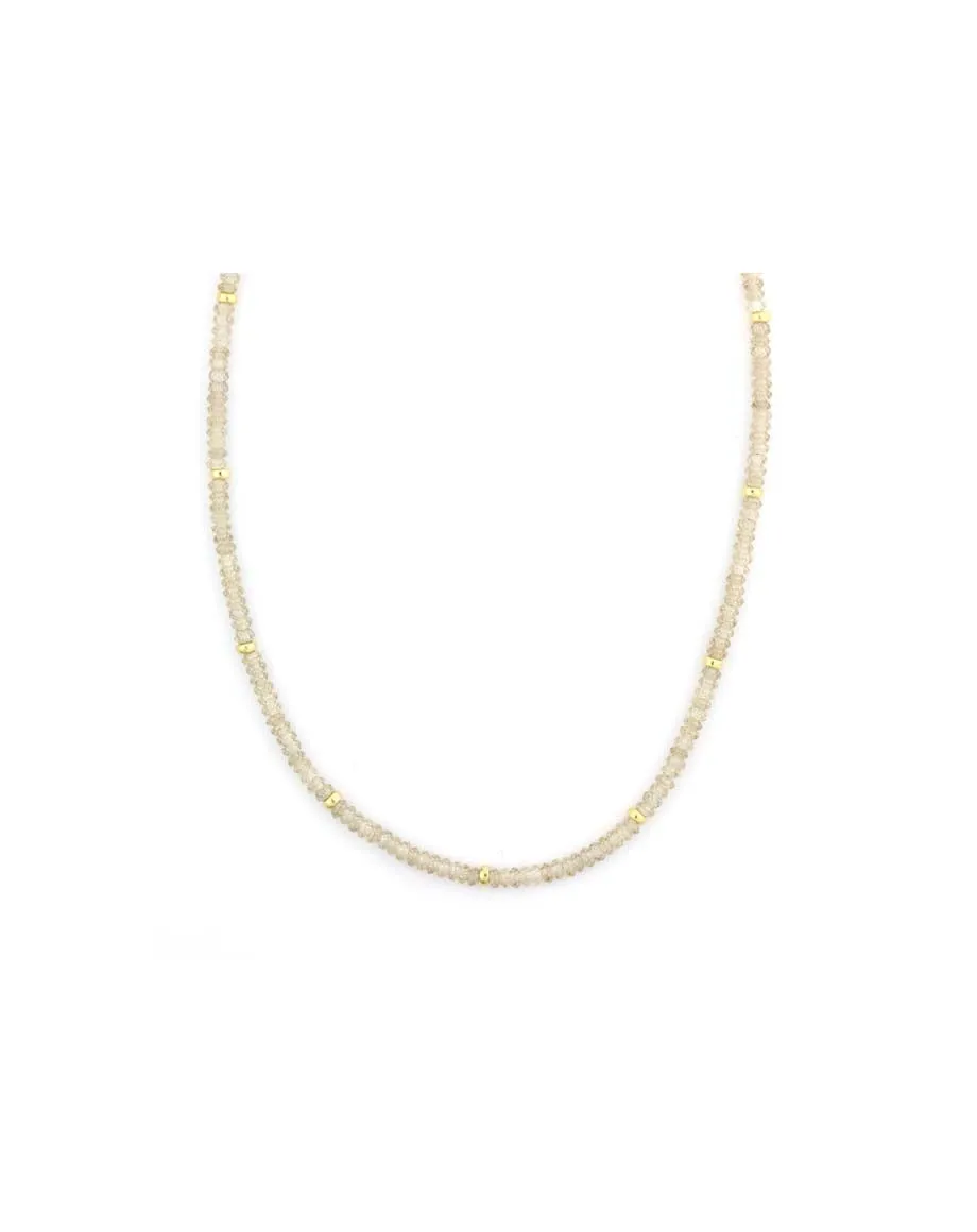 Champagne Zircon Rondelle Necklace
