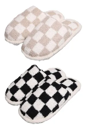 Checkered Slippers