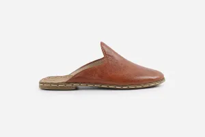 Chestnut Handmade Leather Slippers (Men's)