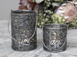 Chic Antique Lille glas Hurricane m. hank