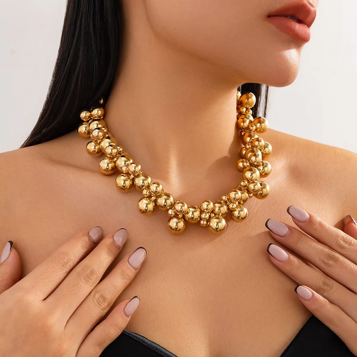 Chic Chunky Irregular Ball Chain Necklace
