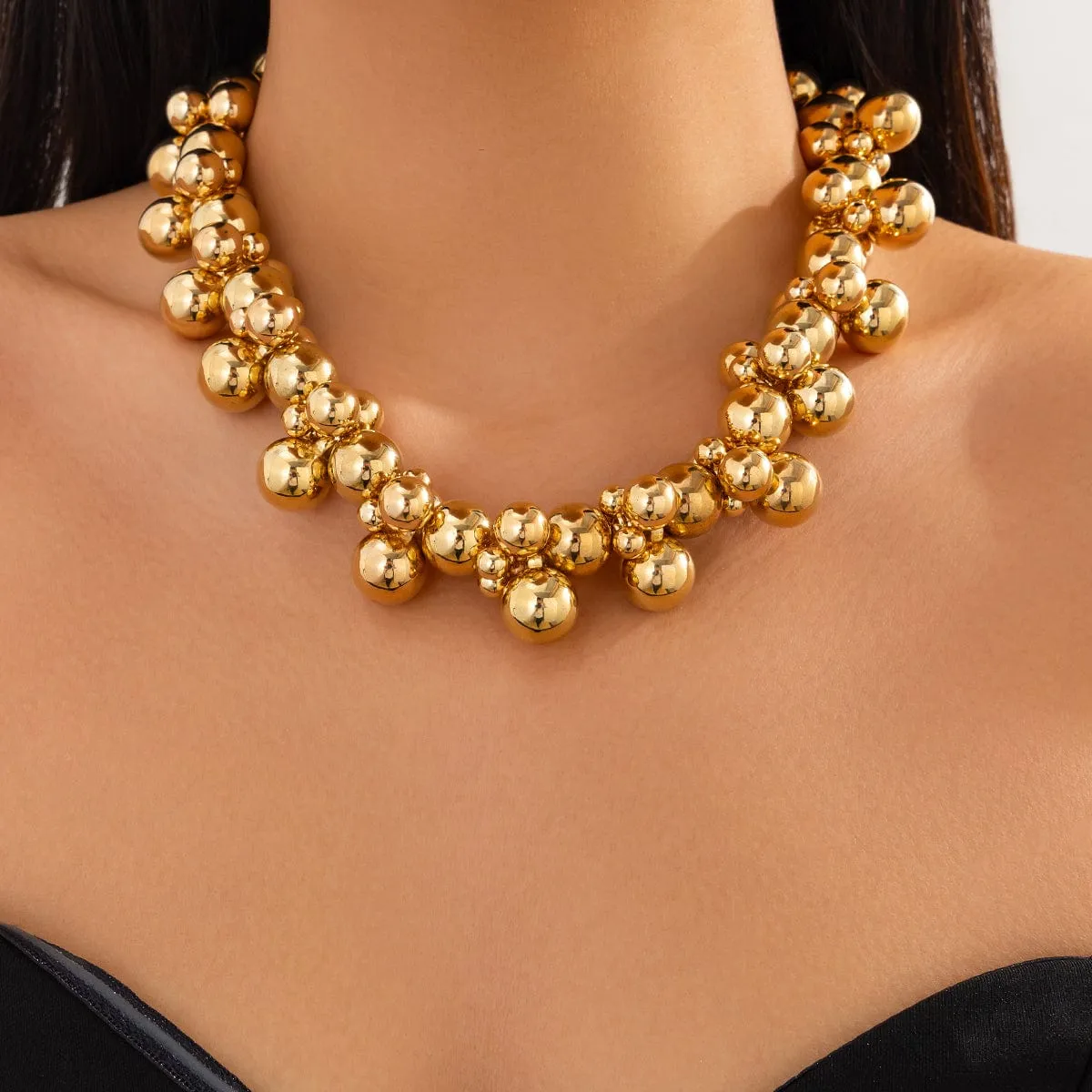 Chic Chunky Irregular Ball Chain Necklace