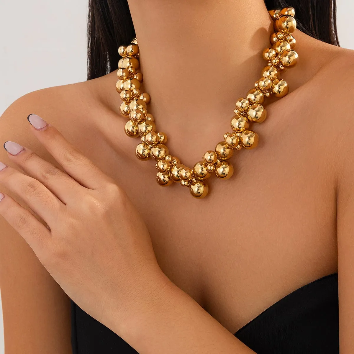 Chic Chunky Irregular Ball Chain Necklace