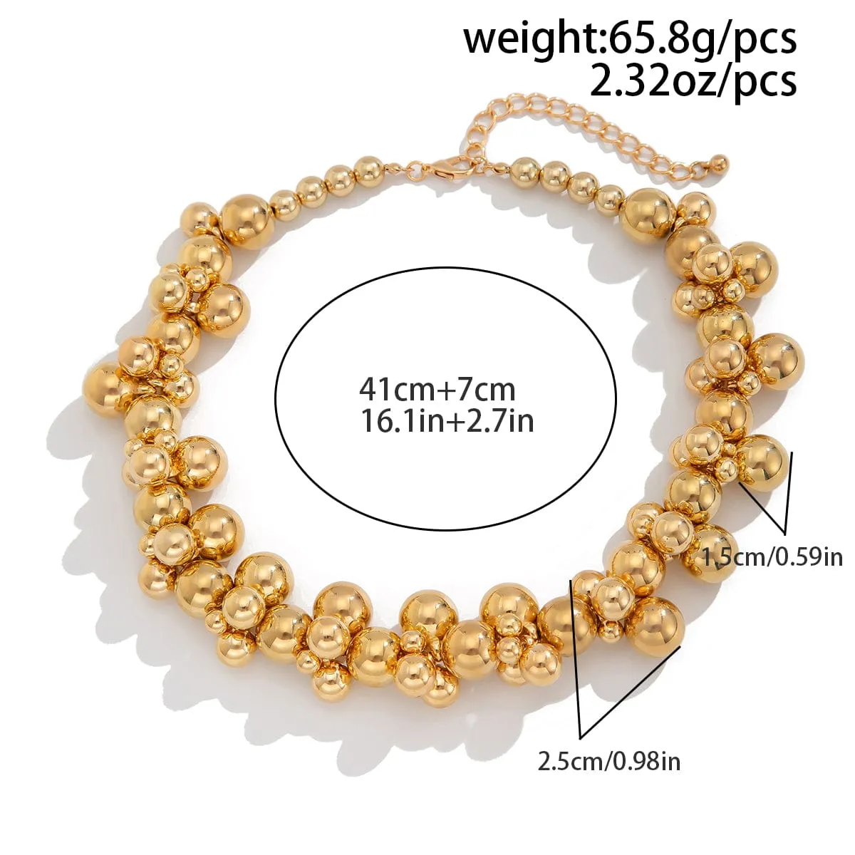 Chic Chunky Irregular Ball Chain Necklace