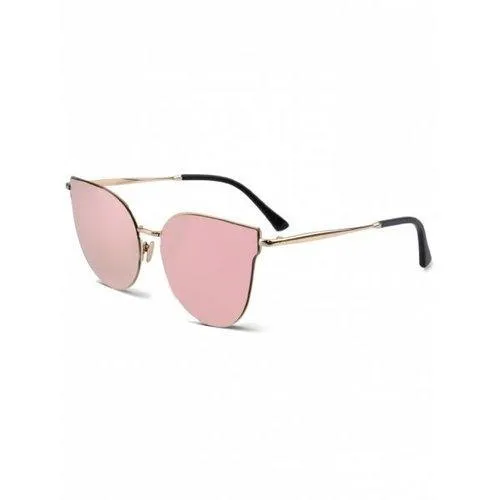 Chic Golden-Rim Cat Eye Sunglasses For Women - Pink