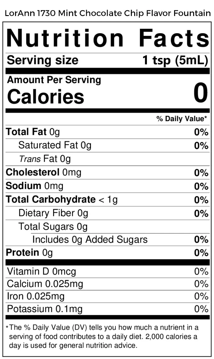 Chocolate Chip Mint Flavor - 4 oz. - 32 oz. - Ice Cream and Beverage Flavors - LorAnn Oils - Canadian Distribution