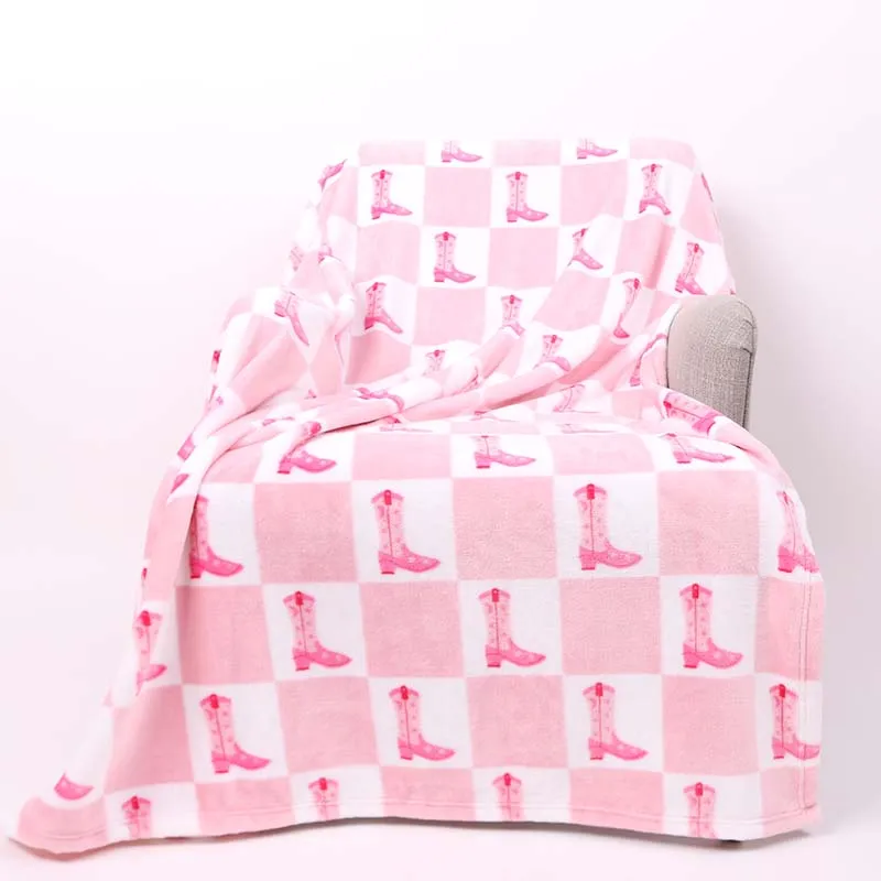 Cowboy Boot Repeat Blanket